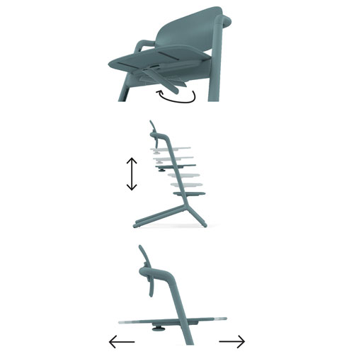 Chaise haute Lemo 2 de Cybex - Bleu pierre