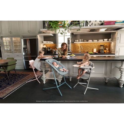 Chaise haute Lemo 2 de Cybex - Bleu pierre