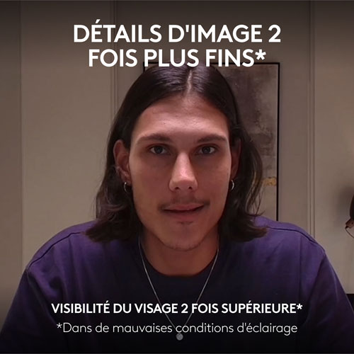 Caméra Web Ultra HD 4K MX Brio de Logitech - Noir