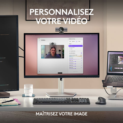 Caméra Web Ultra HD 4K MX Brio de Logitech - Noir