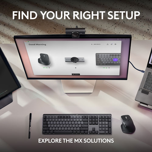 Caméra Web Ultra HD 4K MX Brio de Logitech - Noir