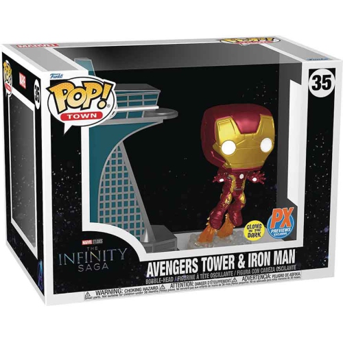 Pop Marvel Avengers 3.75 Inch Action Figure Exclusive - Avengers Tower & Iron Man #35