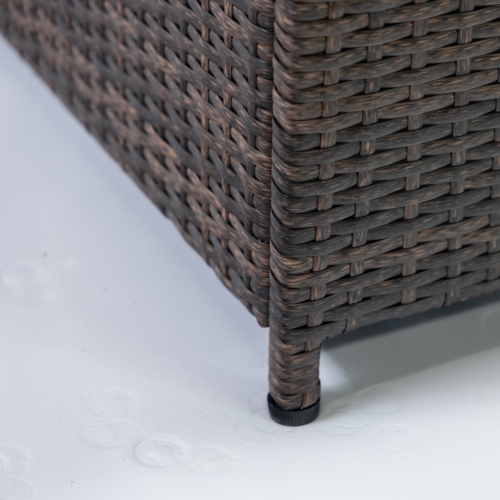 Foyer de table rectangulaire au gaz propane de 52 po 50.000 BTU avec pierres de lave de Deko Living