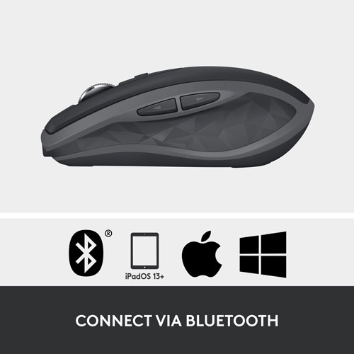 Souris Darkfield Bluetooth MX Anywhere 2S de Logitech - Graphite