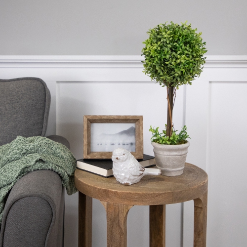 Potted Artificial Round Boxwood Topiary Tree - 18"