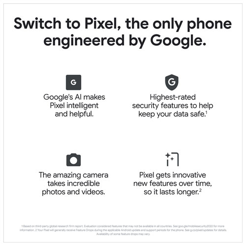 Pixel 7a de 128 Go de Google avec Rogers - Anthracite - Financement mensuel