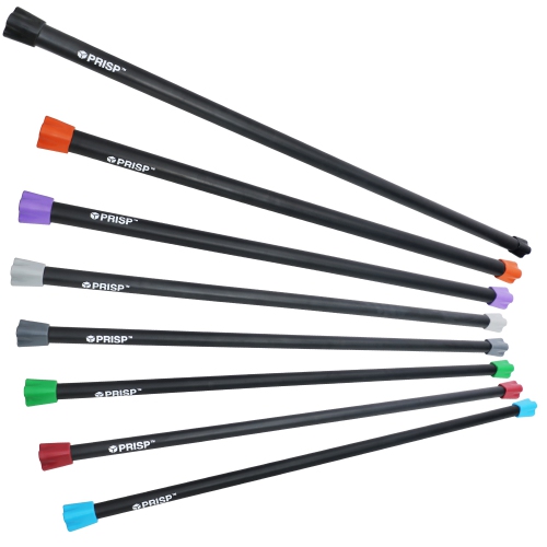 PRISP Weighted Exercise Workout Bar - Total Body Weight Bar for Home Gym, Fitness, Yoga and Strength Training