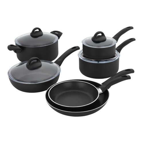 HENCKELS EverLift 10 Piece Aluminum Cookware Set - Black