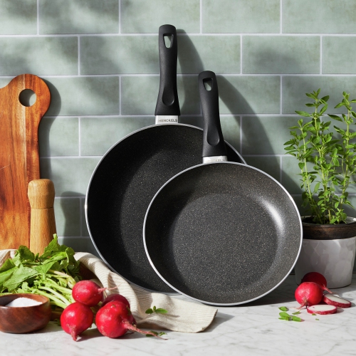 HENCKELS EverLift 2 Piece Aluminum Fry Pan Set - Granite