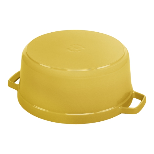 STAUB La Cocotte 5.25 L Cast Iron Round Cocotte, Citron