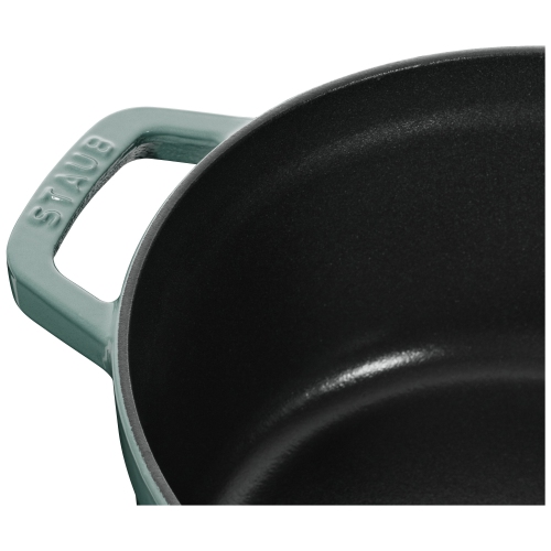 STAUB La Cocotte 3.7 L Cast Iron Round Cocotte, Eucalyptus