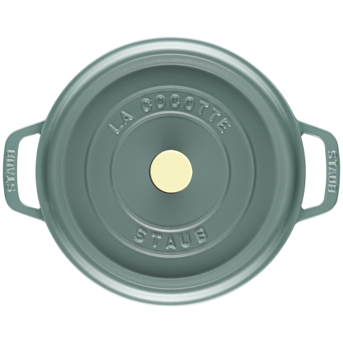 STAUB La Cocotte 3.7 L Cast Iron Round Cocotte, Eucalyptus