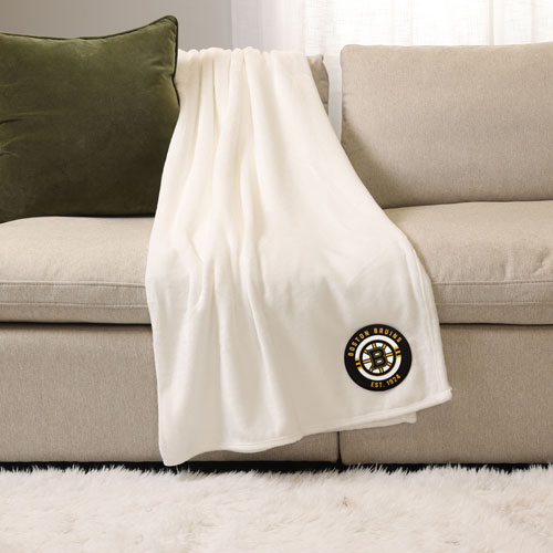 NHL Throw Blanket - White - Boston Bruins