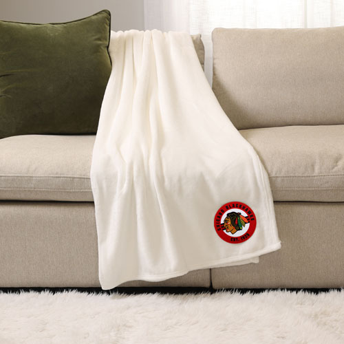 NHL Throw Blanket - White - Chicago Blackhawks