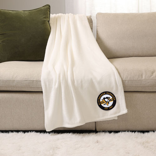 NHL Throw Blanket - White - Pittsburgh Penguins