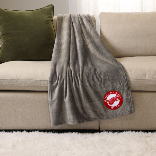 NHL Throw Blanket - Grey - Detroit Red Wings