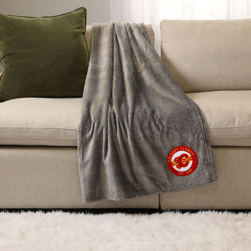 NHL Throw Blanket - Grey - Calgary Flames