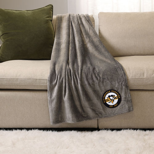 NHL Throw Blanket - Grey - Pittsburgh Penguins