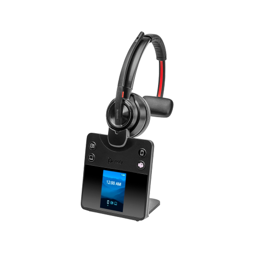 HPI Poly Savi 8410 On-Ear Noise Cancelling Wireless Bluetooth Headset with Mic - Black