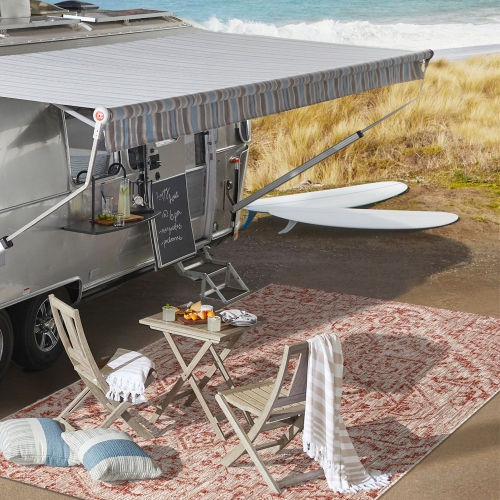 Estrella Bohemian Medallion Textured Weave Indoor/Outdoor Area Rug