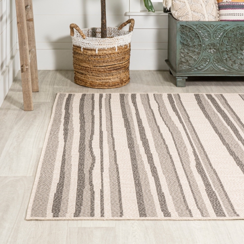 Castara Wavy Stripe Modern Indoor/Outdoor Area Rug