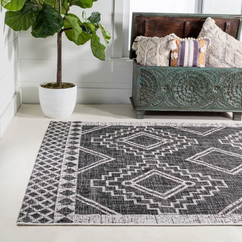 Marokko Diamond Tribal Medallion Indoor/Outdoor Area Rug