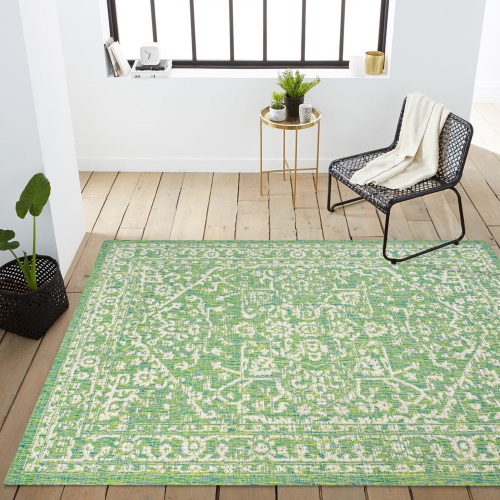 Malta Bohemian Medallion Textured Weave Indoor/Outdoor Area Rug