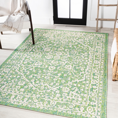 Malta Bohemian Medallion Textured Weave Indoor/Outdoor Area Rug