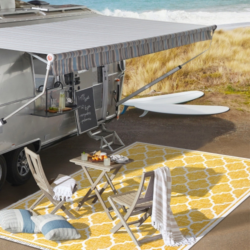 Trebol Moroccan Trellis Textured Weave Indoor/Outdoor Area Rug