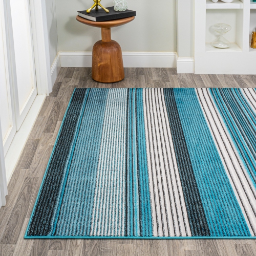 Duxbury Gradient Ticking Striped Area Rug