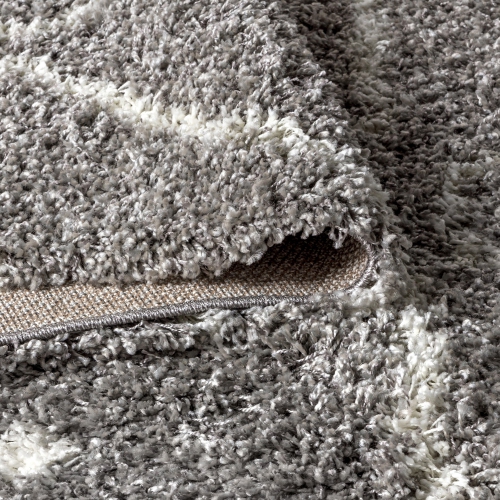 Mercer Shag Plush Tassel Moroccan Diamond Area Rug