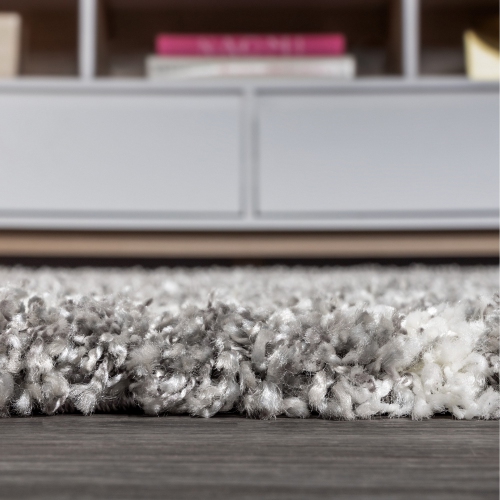 Mercer Shag Plush Tassel Moroccan Diamond Area Rug