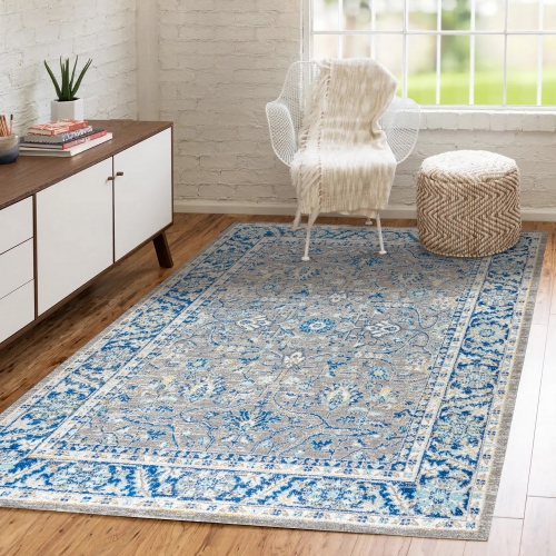 Modern Persian Boho Floral Area Rug