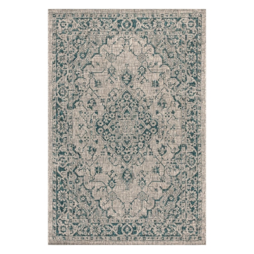 Rozetta Boho Medallion Textured Weave Indoor/Outdoor Area Rug