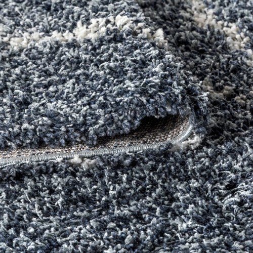 Mercer Shag Plush Tassel Moroccan Geometric Trellis Area Rug