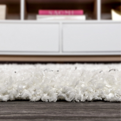 Mercer Shag Plush Tassel Moroccan Geometric Trellis Area Rug