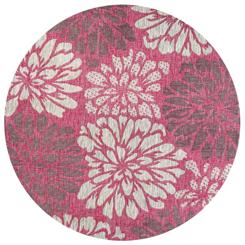 JONATHAN Y  Zinnia Modern Floral Textured Weave Indoor/outdoor Area Rug