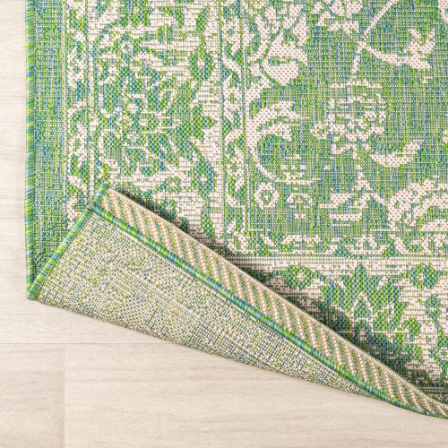 Tela Bohemian Textured Weave Floral Indoor/Outdoor Area Rug