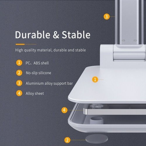 Universal Foldable Portable Telescopic Online Learning Live Streaming Desktop Stand Tablet Phone Holder for Tablet Phone