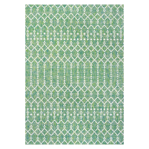 Tapis d'intérieur/d'extérieur à tissage géométrique texturé d'Ourika marocain