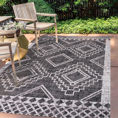 Marokko Diamond Tribal Medallion Indoor/Outdoor Area Rug