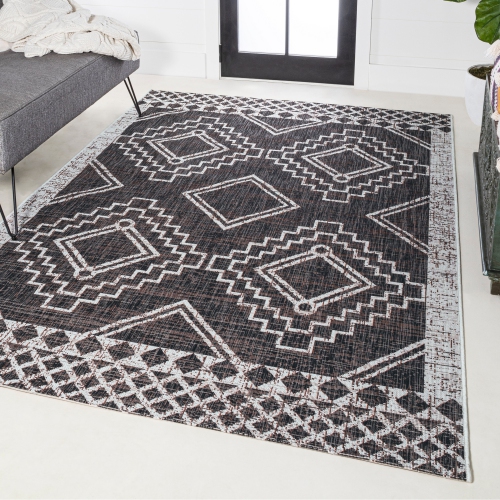 Marokko Diamond Tribal Medallion Indoor/Outdoor Area Rug