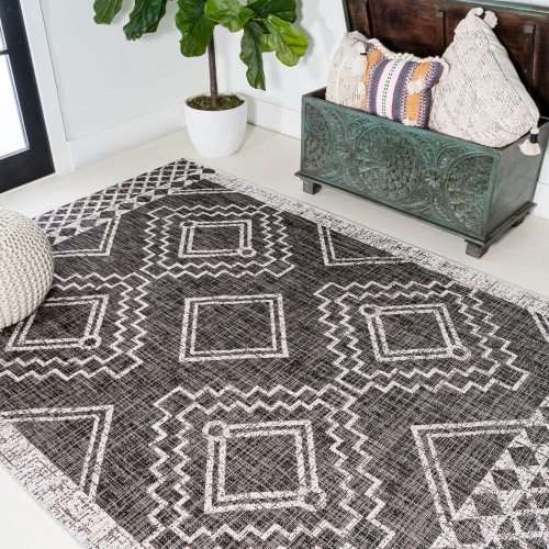 Marokko Diamond Tribal Medallion Indoor/Outdoor Area Rug