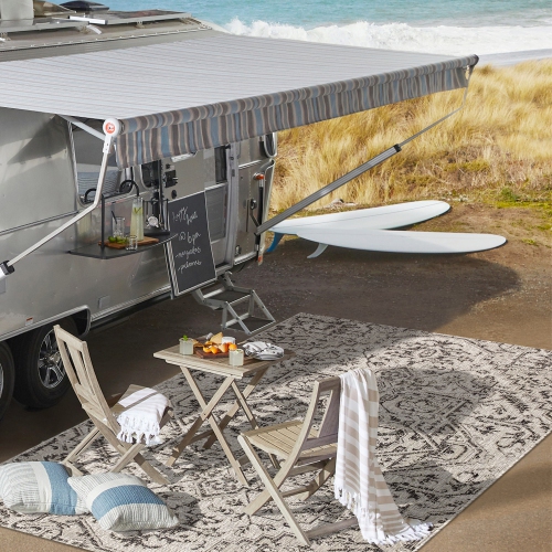 Estrella Bohemian Medallion Textured Weave Indoor/Outdoor Area Rug