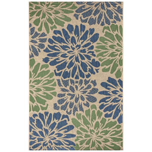 JONATHAN Y  Zinnia Modern Floral Textured Weave Indoor/outdoor Area Rug