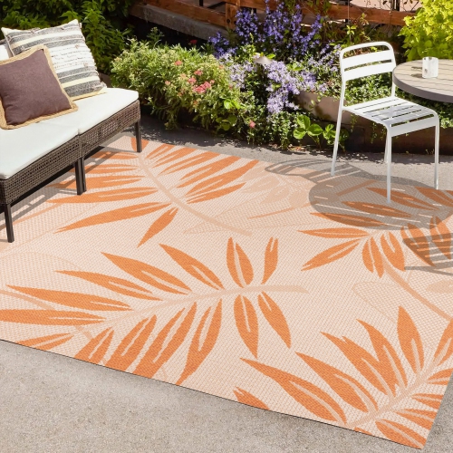 Havana Tropical Palm Leaf Indoor/Outdoor Area Rug