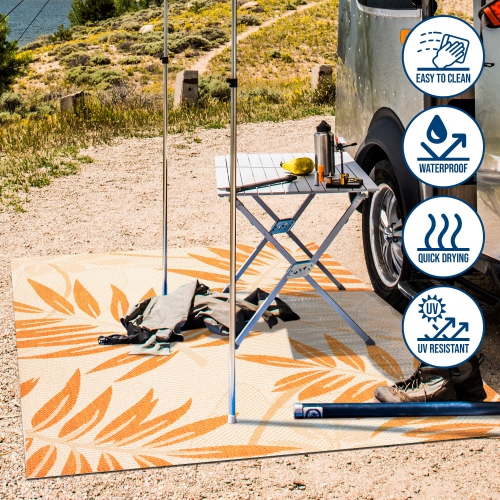 Havana Tropical Palm Leaf Indoor/Outdoor Area Rug