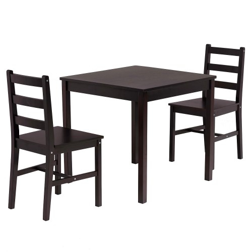 MECOR 3 PC Dining Table Set Wooden Kitchen Table Set with 2