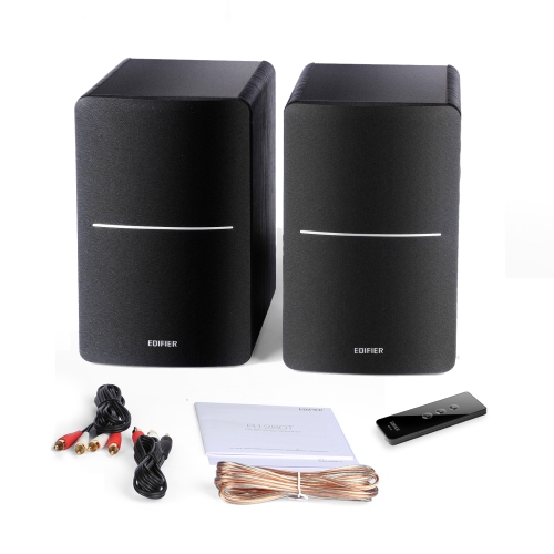 Edifier R1280T Powered Bookshelf Speakers - 2.0 Active Near Field Monitors - Studio Monitor Speaker - Black