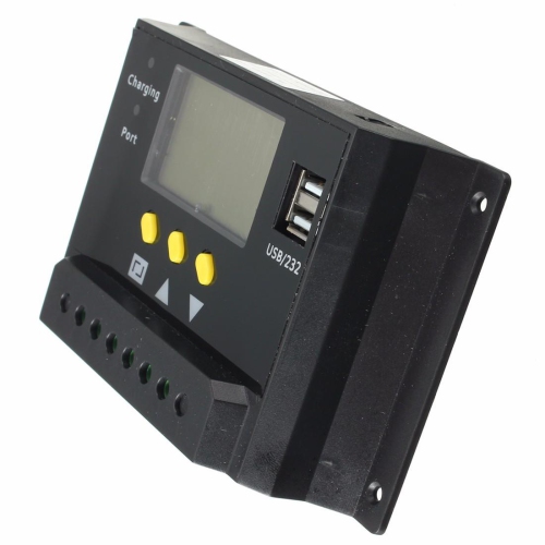 12V 24V PWM Solar Panel Regulator Charge Controller USB Charge Port